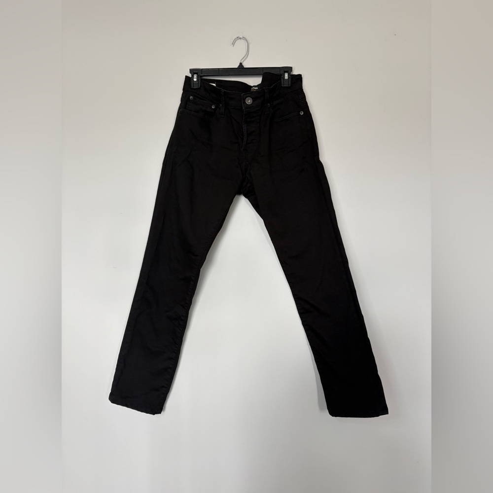 Mens Jack & Jones Almost New Slim Fit Black Jeans Size 33x32 Super Stretch Line